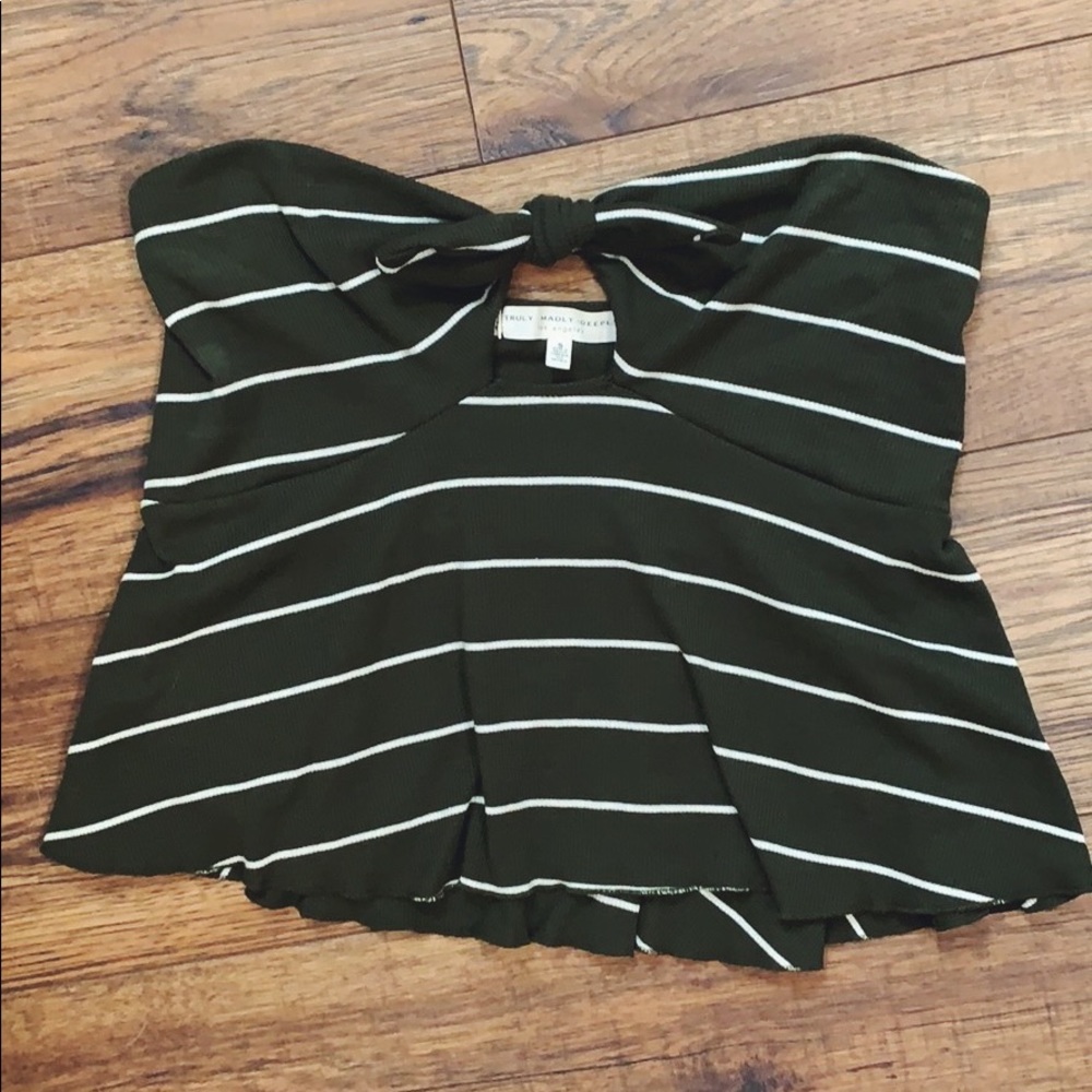 Truly Madly Deeply Tie Front Tube Top